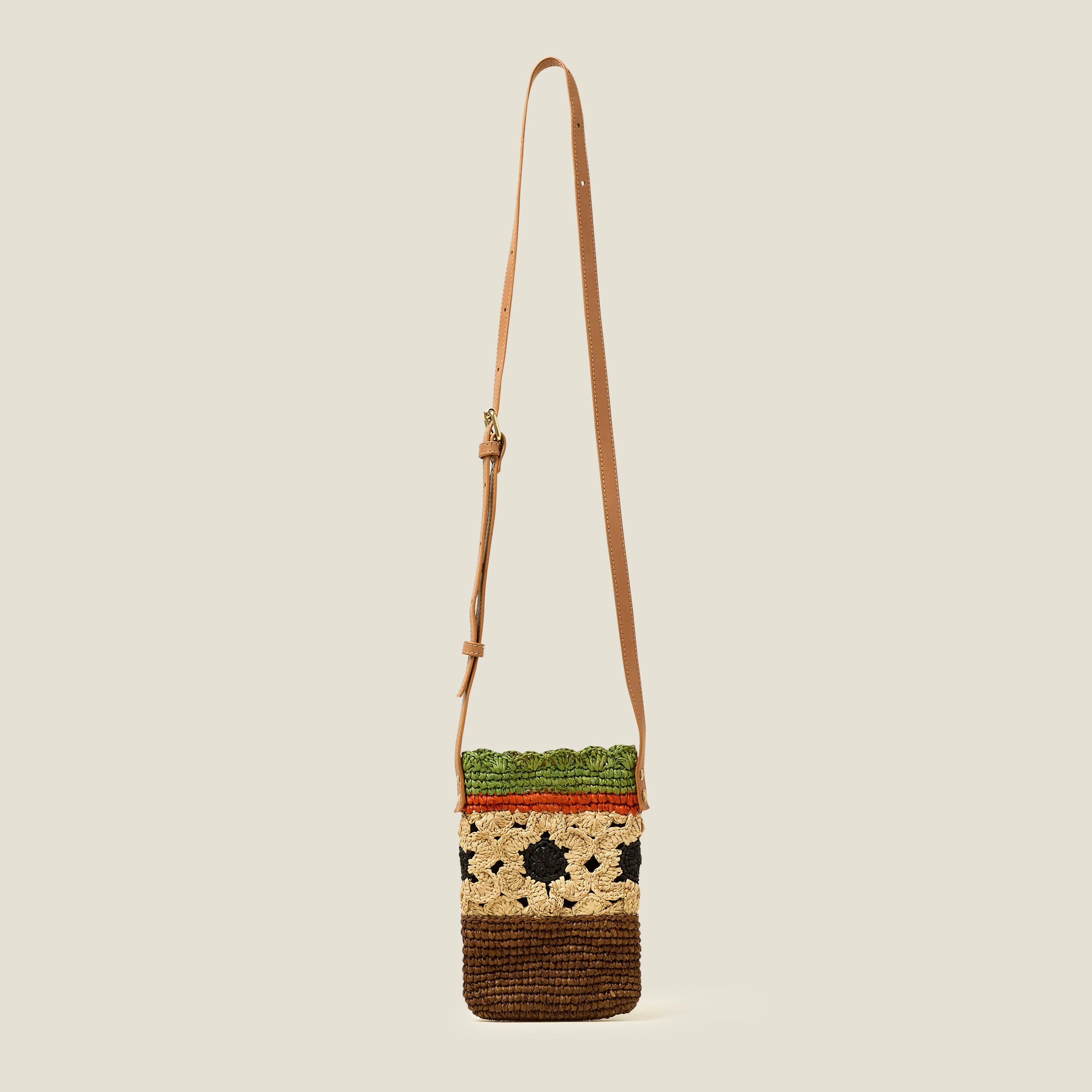 Camino Phone Pouch - Block Flower Almond