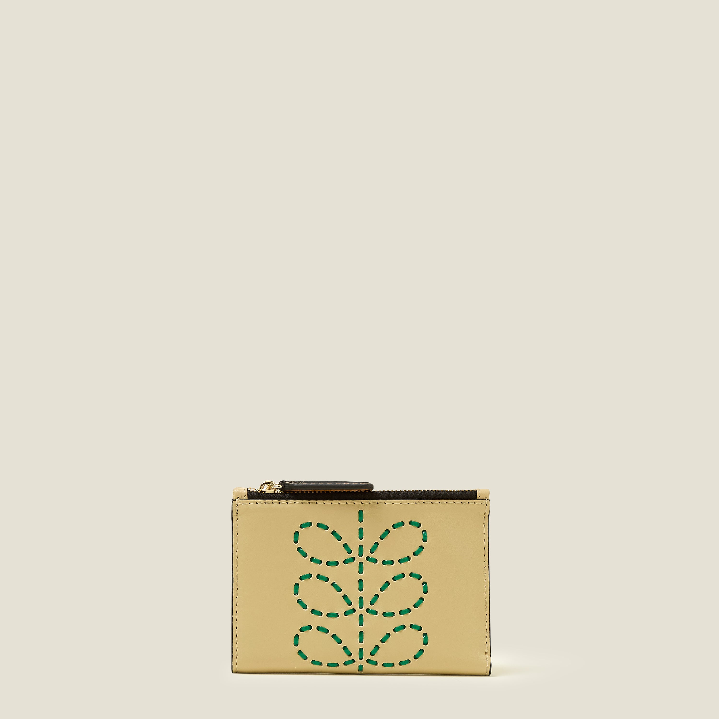 Two Way Coin Purse - Whipstitch Stem Cream