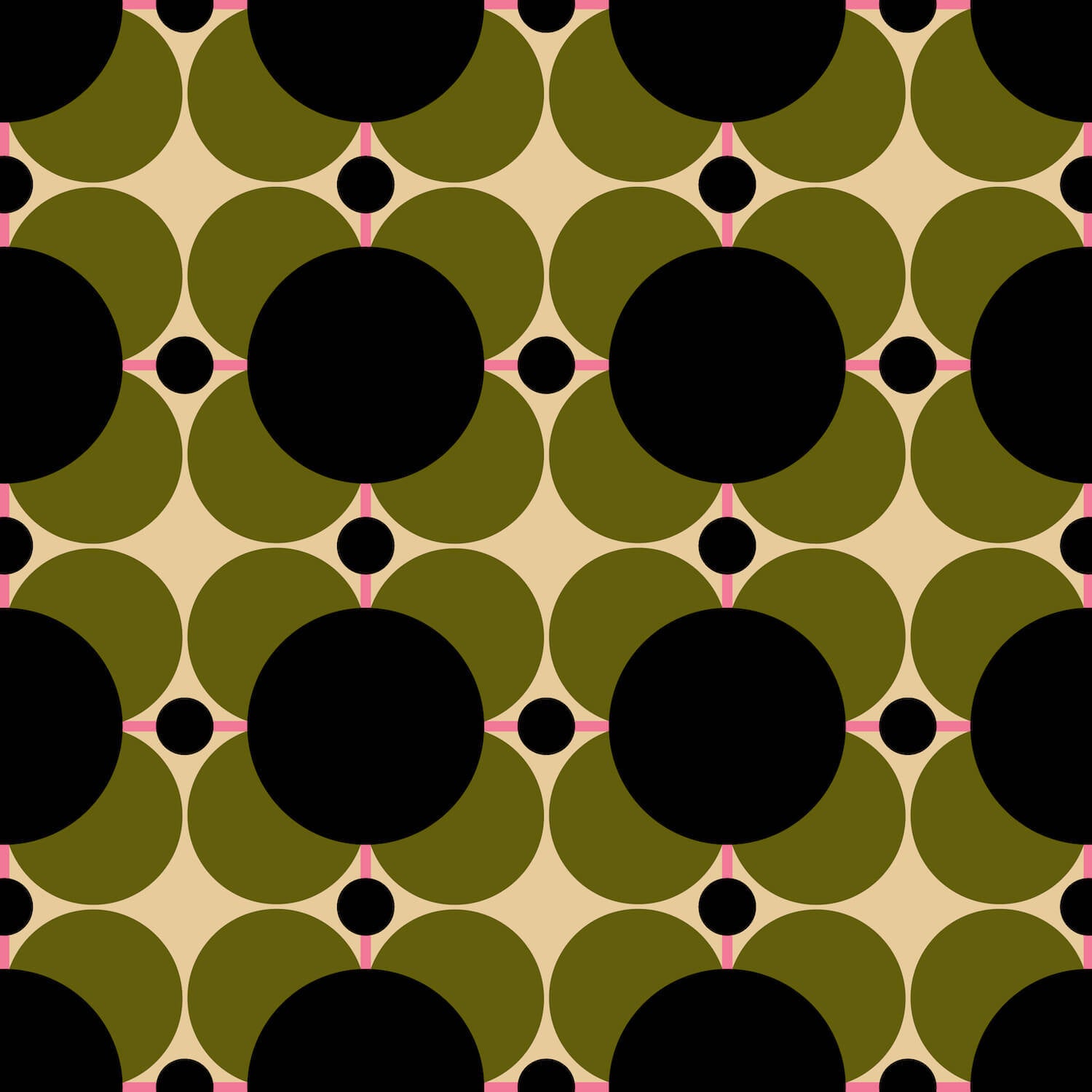 Print square of Orla Kiely Atomic Flower Wallpaper