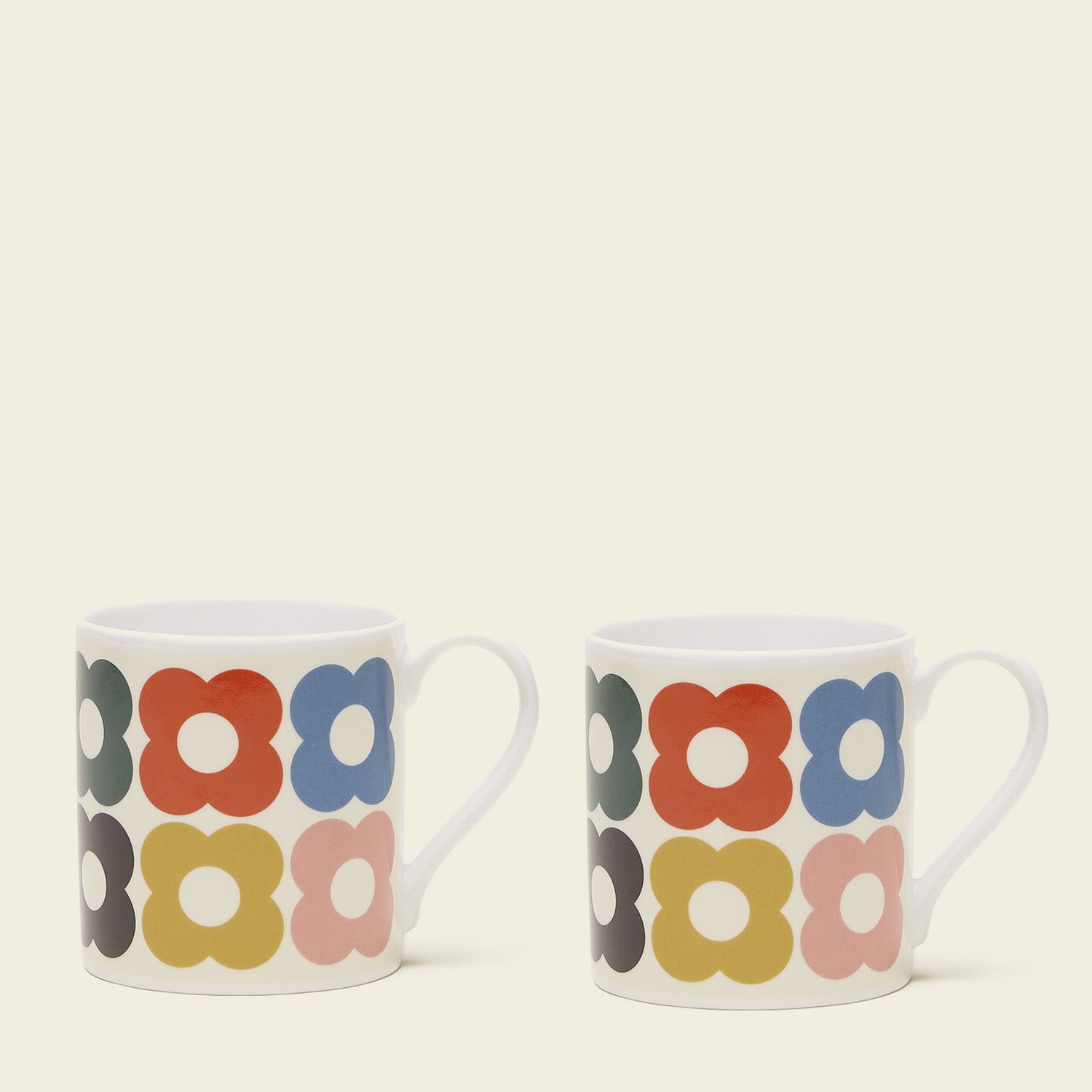 Mug Set of 2 - Spot Flower Seconds