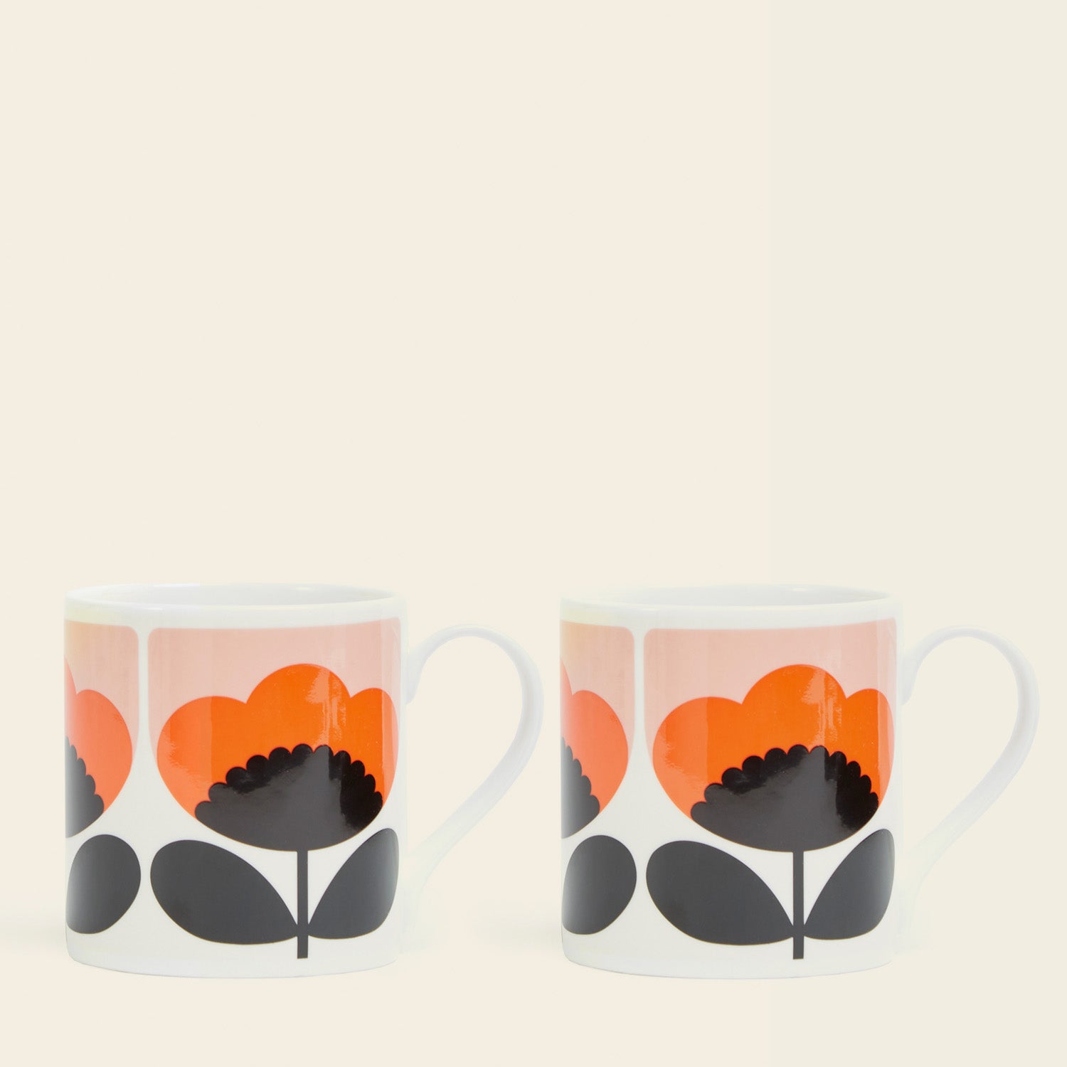Mug Set of 2 - Spring Bloom Orange Seconds