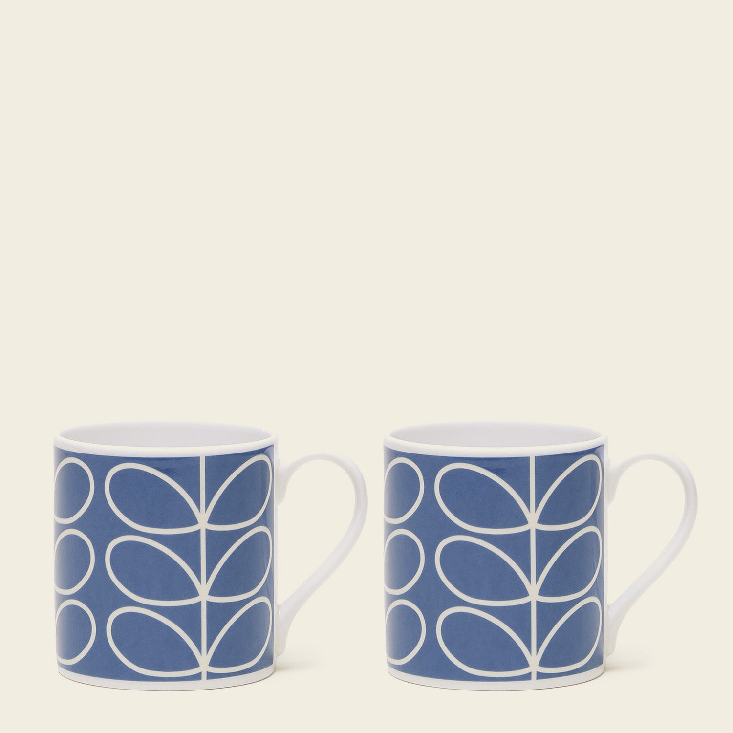 Large Mug Set of 2 - Linear Stem Blue Seconds