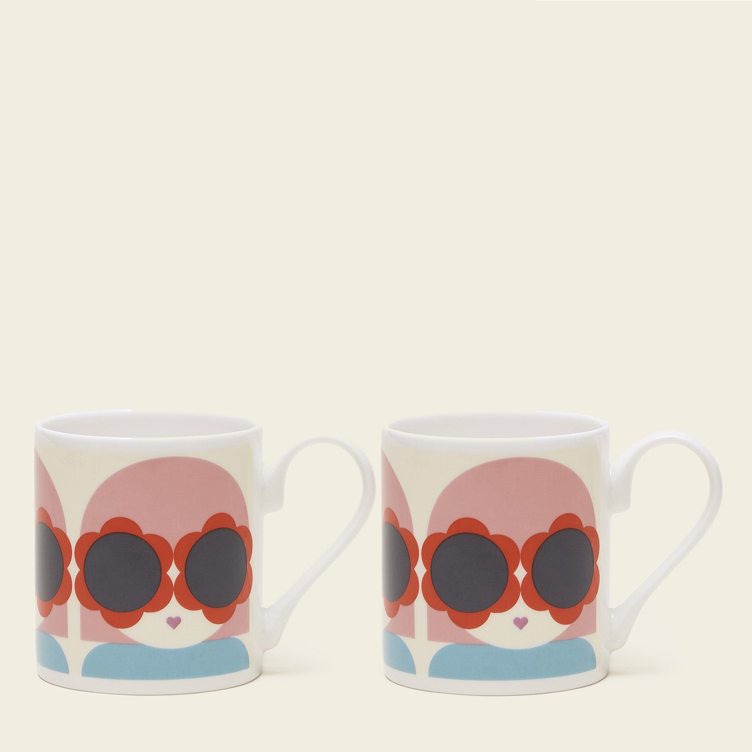 Mug Set of 2 - Lola Red & Blue Seconds