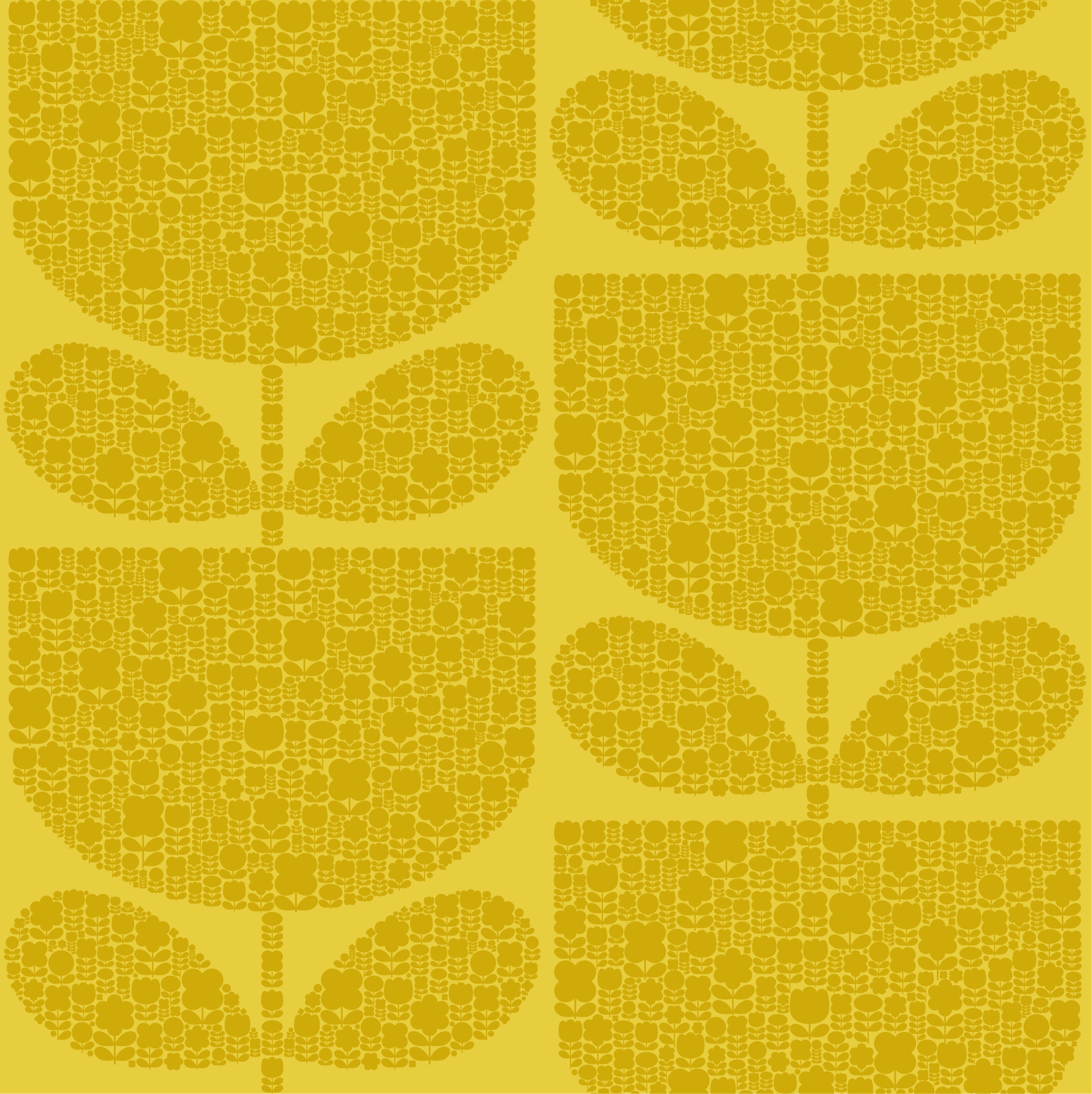 Block Garden Wallpaper - Sample